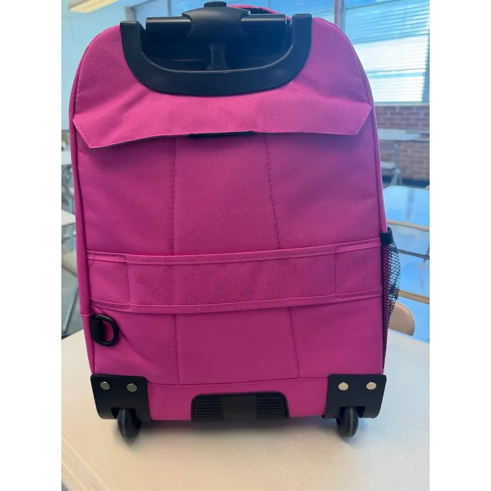 MOJO Colorado Avalanche Pink 19” Wheeled Rolling Backpack NHL